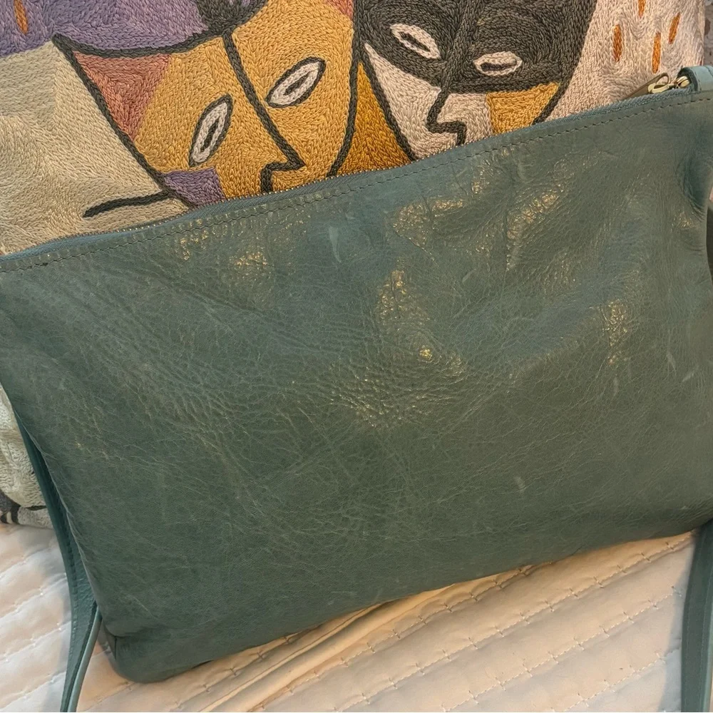 EUC Satchel Large Alison in Jasper with Leather Flowers - Picture 3 of 4